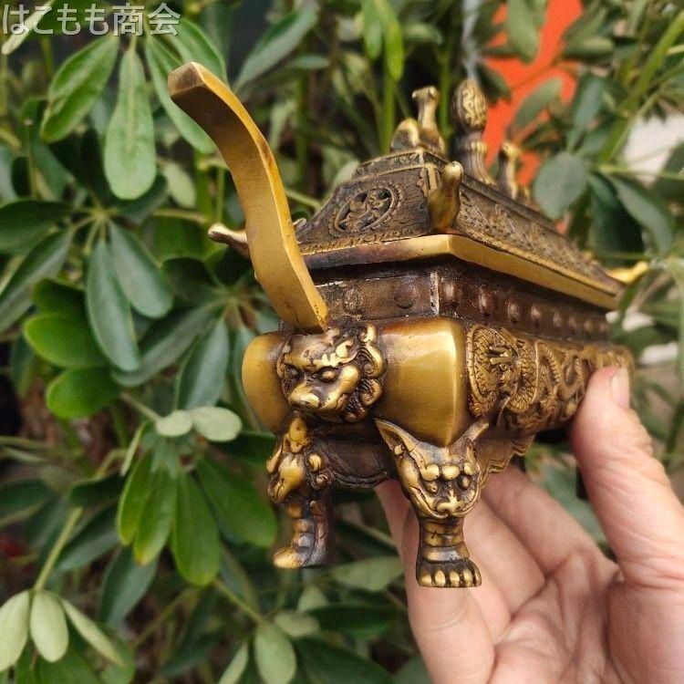 銅 細工 双羊争輝香炉 蔵炉 香道具装飾品 工芸品 置物 - メルカリ