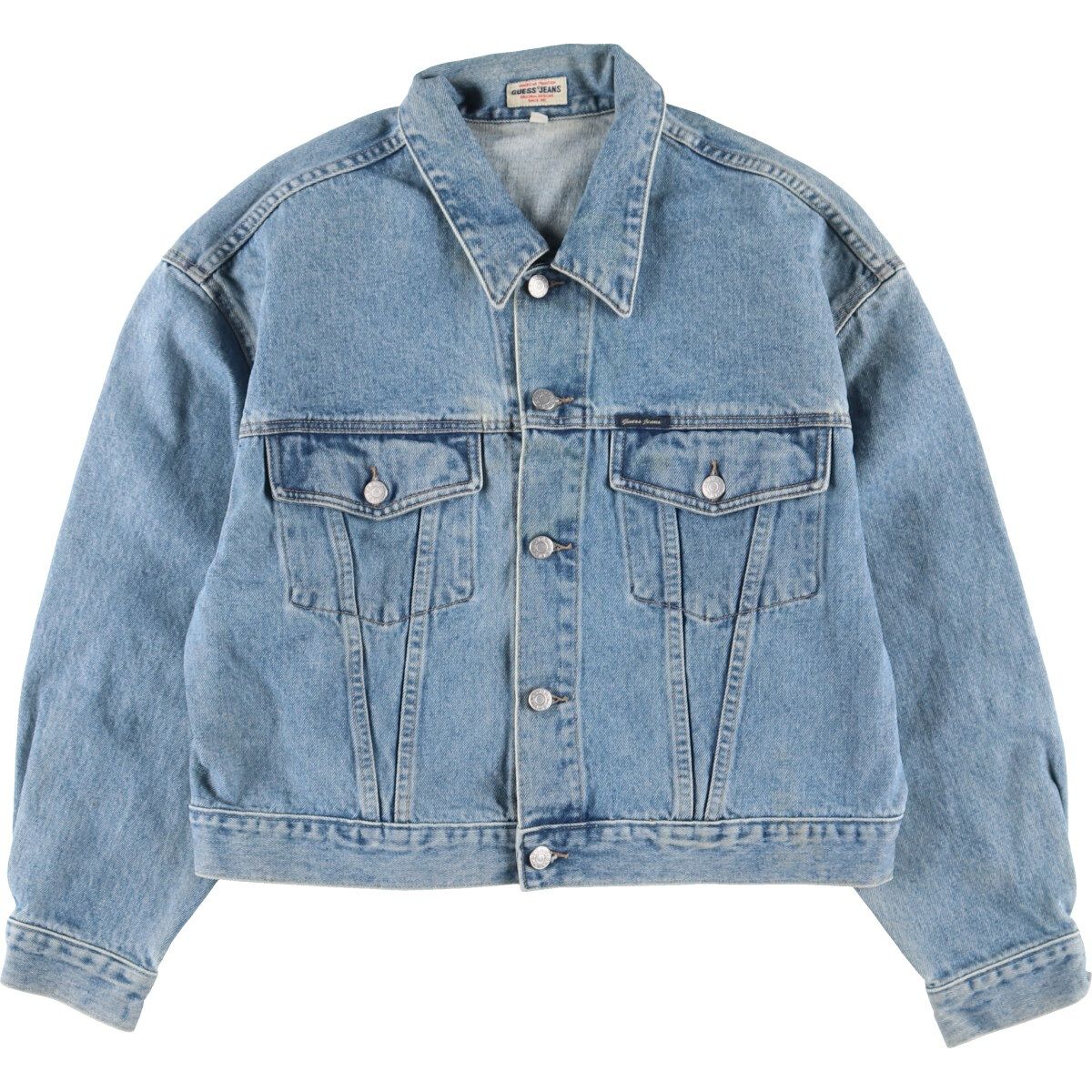 古着 90年代 ゲス Guess JEANS デニムジャケット Gジャン USA製 メンズ 