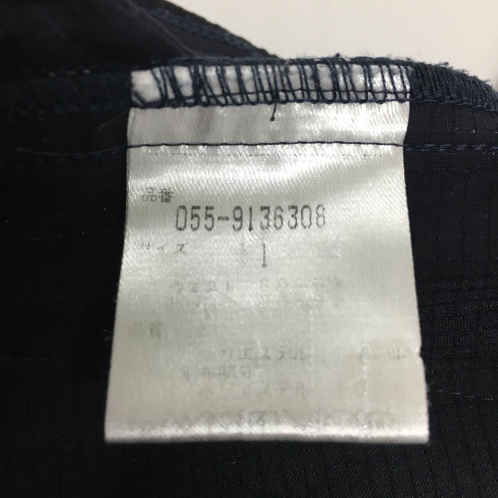 PEARLY GATES - 【超美品】パーリーゲイツ パンツ ネイビー×白 ロゴ総柄 切替 レディース 1(M) ゴルフウェア PEARLY GATES 超美品】パーリーゲイツ パンツ ネイビー×白 ロゴ総柄 切替