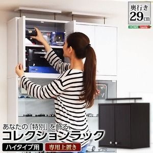 ショーケース/コレクションラック  幅48.5cm 耐震用突っ張り付き