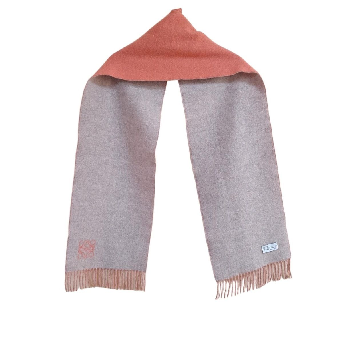 LOEWE ロエベ マフラー アナグラム ウール アンゴラ バイカラー LOEWE