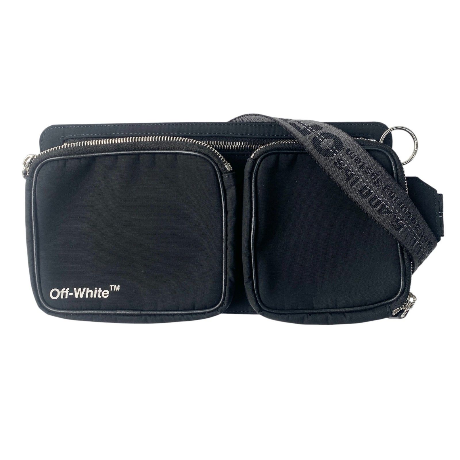 VIP価格☆【Off-White】ナイロン クロスボディバッグ オフホワイト OFF-WHITE メンズ ボディバッグ 斜めがけ クロス