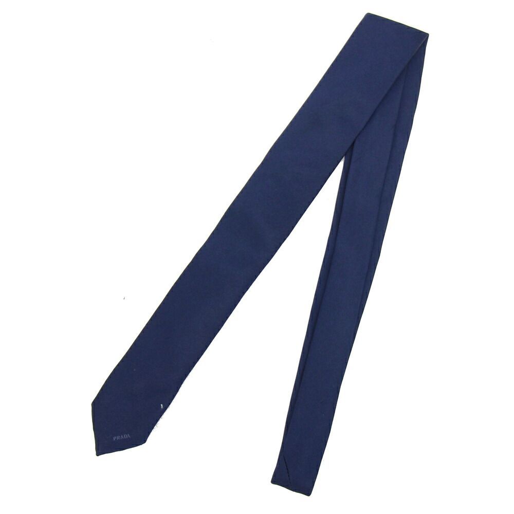 プラダ ネクタイ ネイビー シルク100％ 中古 メンズ 【中古・古着通販