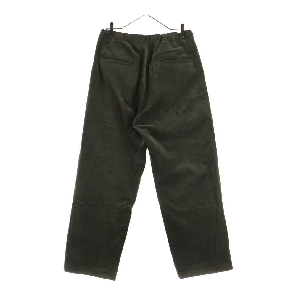 ISAMU KATAYAMA BACKLASH イサムカタヤマバックラッシュ ツータック ジップフライ コーデュロイ ワイドパンツ カーキ 2090-01