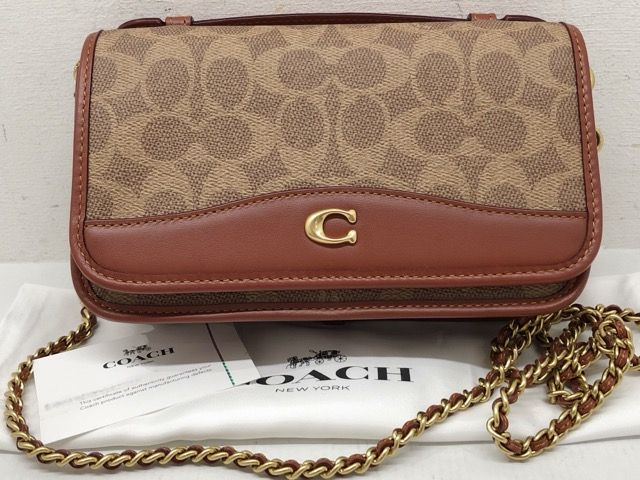 COACH コーチ ビー クロスボディ シグネチャー キャンバス チェーン