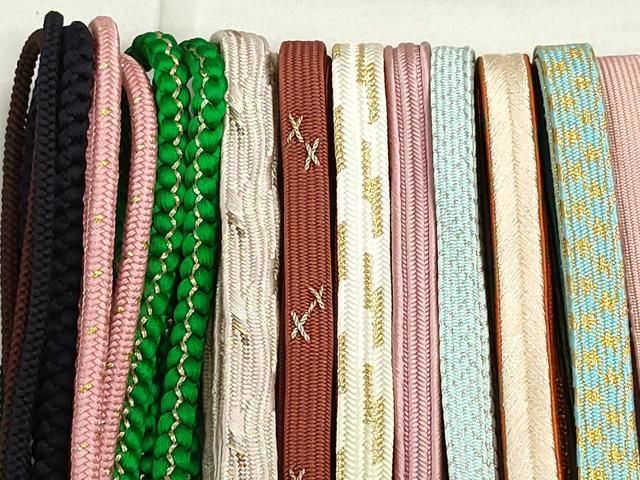 平和屋着物○和装小物 帯締め20本 高麗組 笹浪組 御岳組 平源氏組 金  