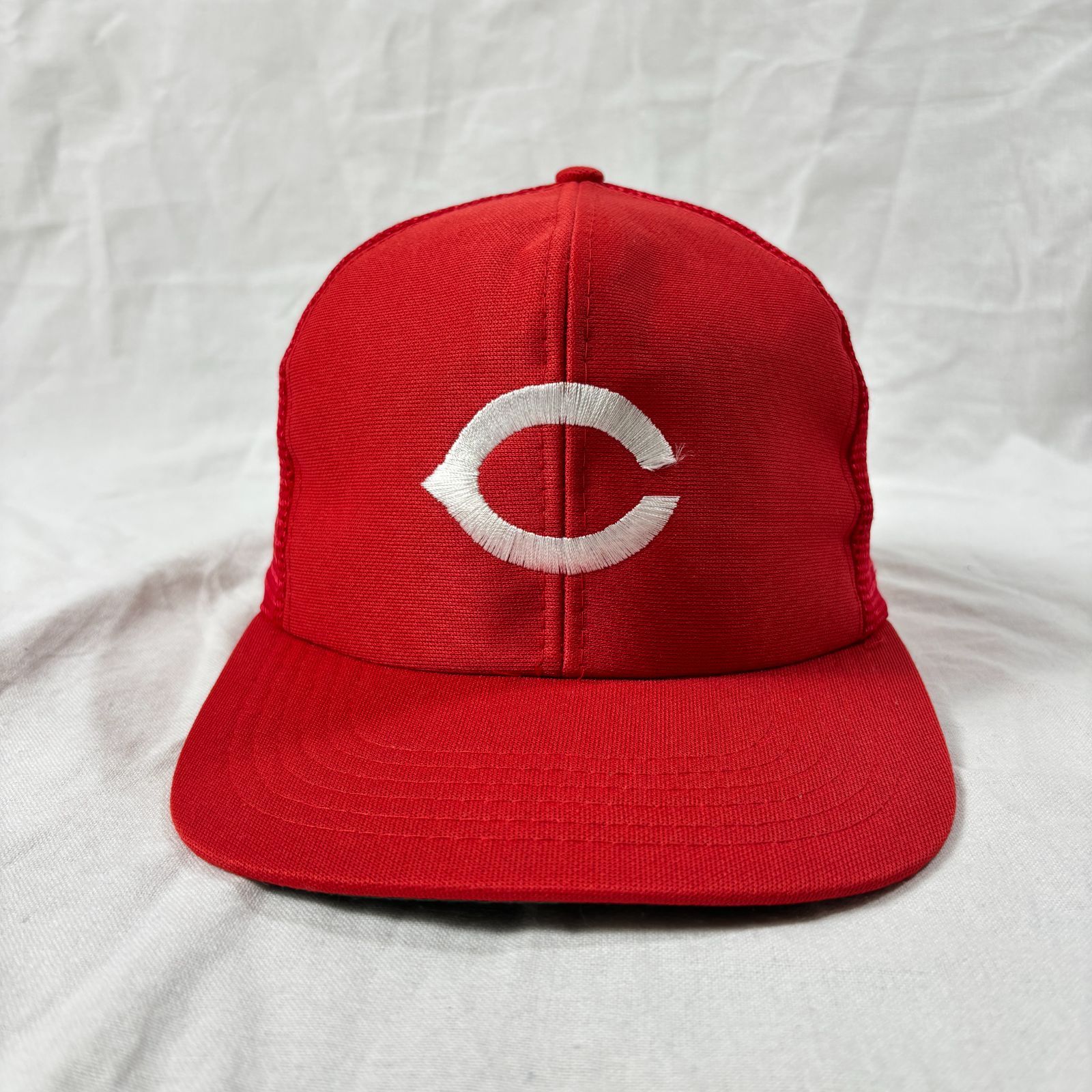 90s MLB シンシナティレッズ 刺繍ロゴ 6パネル メッシュキャップ