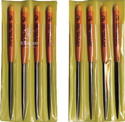 ツボサン 組ヤスリ 8本組 三角 細目 SA 008-03