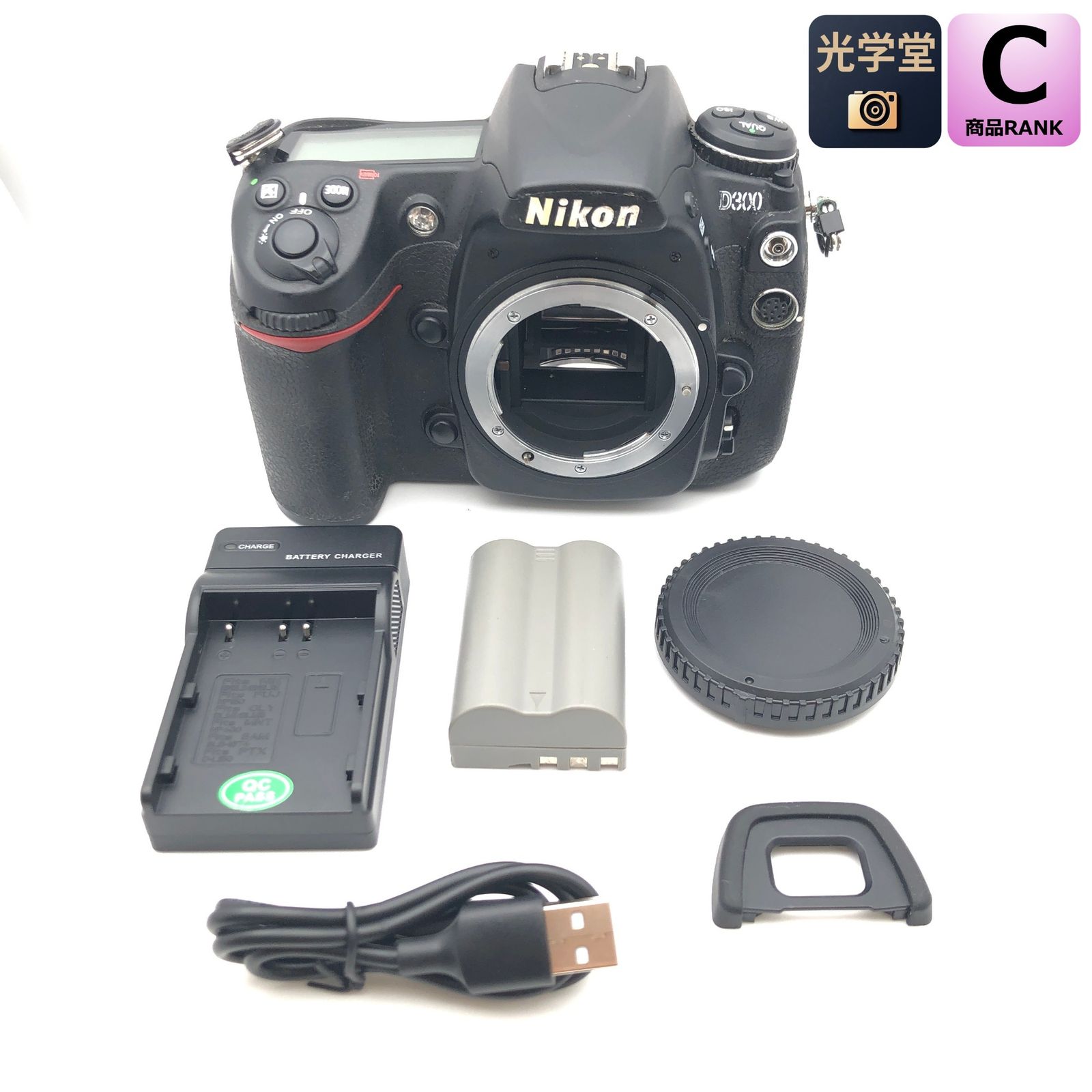 Nikon D300 12.3MP デジタル一眼レフカメラ ボディ シャッター約68160 