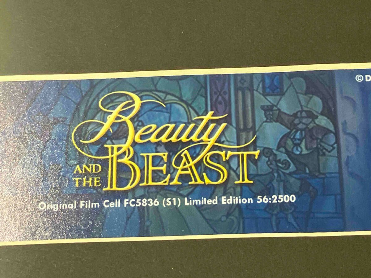 美女と野獣 額入り アート フィルム Disney 額縁サイズ横50 縦48
