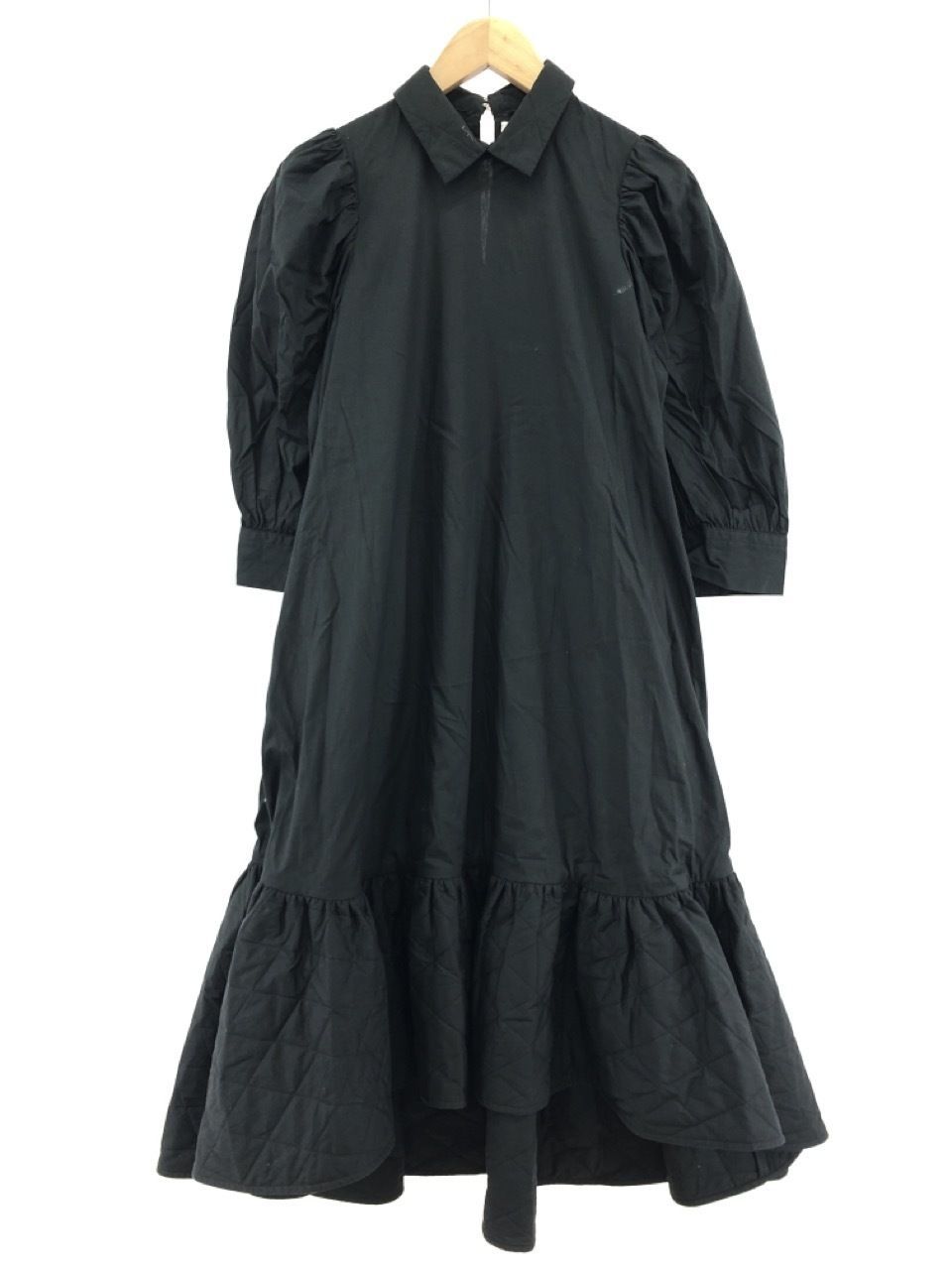 noir kei ninomiya 21SS キルティングスカートシャツワンピース XS ブラック