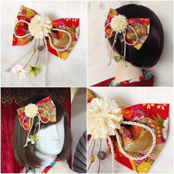 成人式 振袖 髪飾り リボン 卒業式 和装 乙女の恋するハイカラ柄