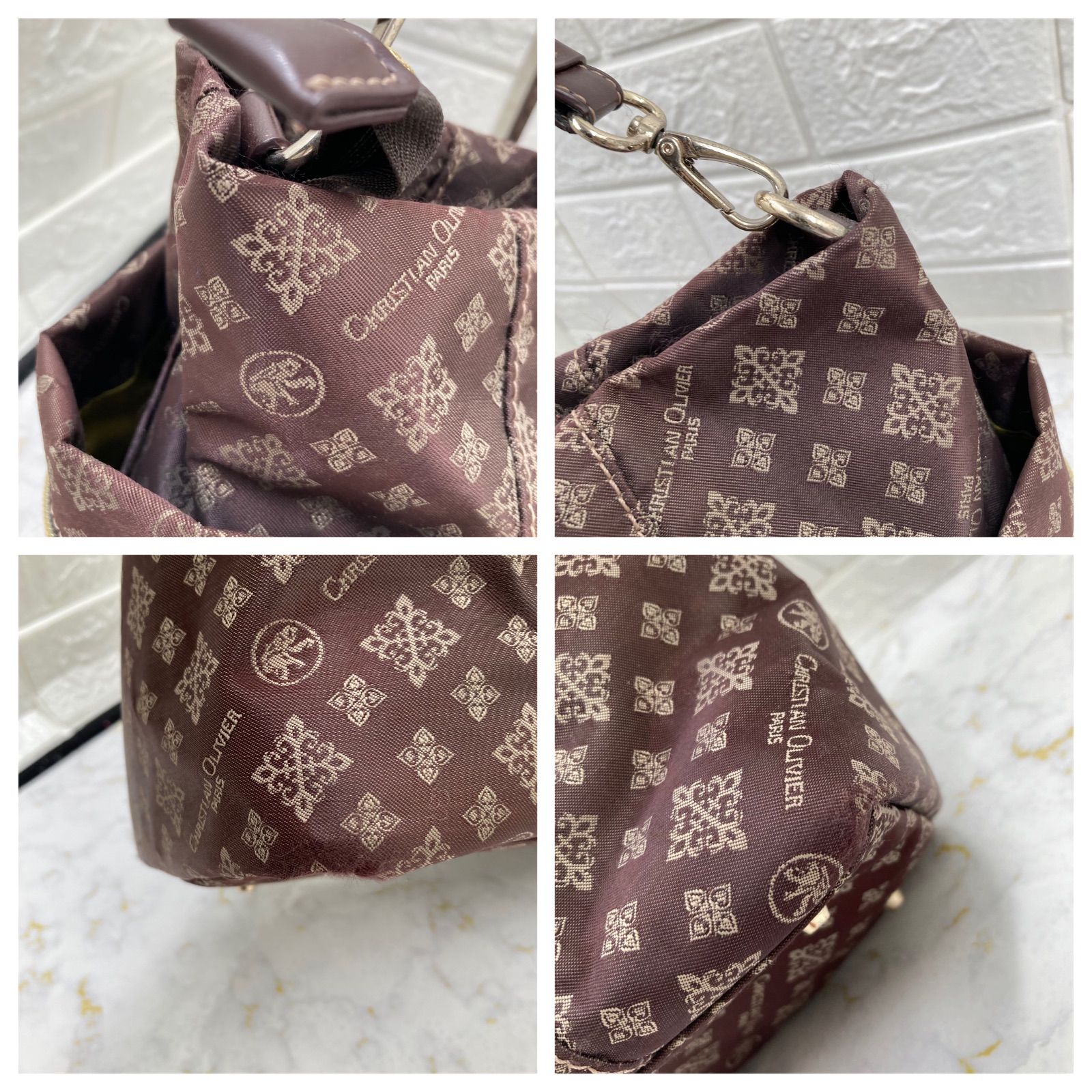 k*y様 CHRISTIAN OLIVIER　バック　BROWN 極美品❣️CHRISTIAN OLIVIERクリスチャンオリビエ❣️トート