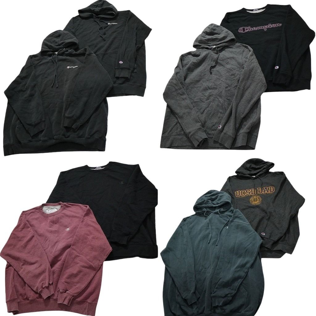 古着卸 まとめ売り チャンピオン Champion スウェット 8枚セット メンズ 2XL |3XL |4XL フーディー プルオーバー 古着 NC3917
