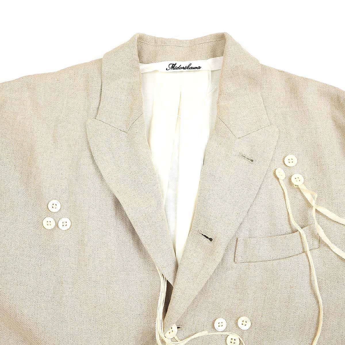 Midorikawa ミドリカワ 24SS BUTTON LINEN JUMP SUITS ボタンリネン