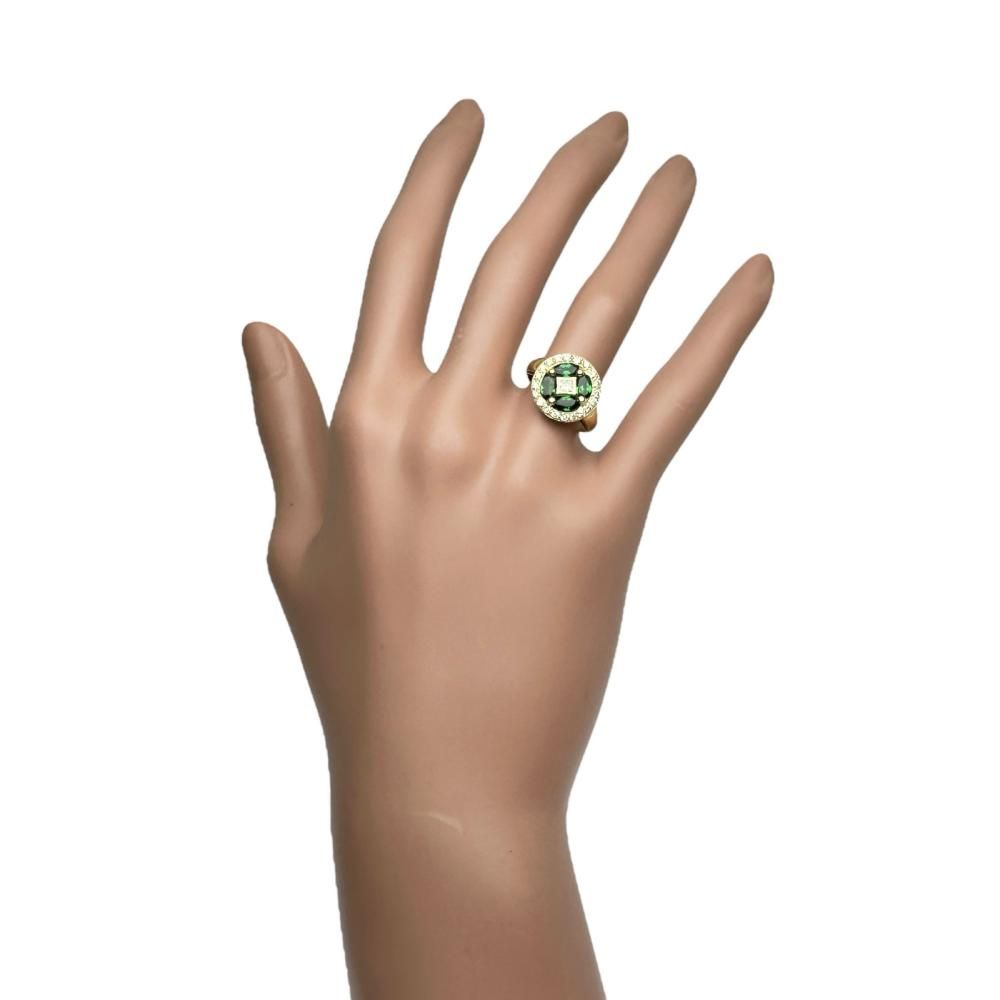 11号 グリーングロッシュラーガーネット 0.89ct ダイヤモンド