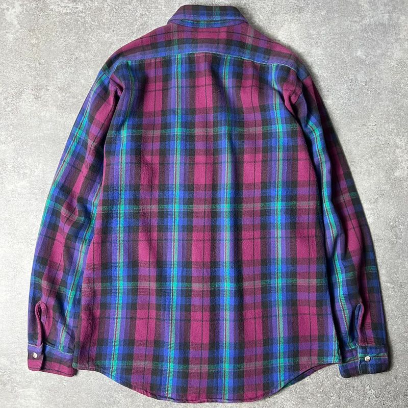 70s 希少！ デッド！ FIVE BROTHER チェック ネルシャツ 4XL