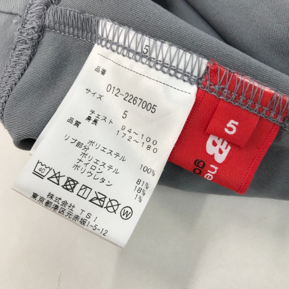 サイズ：5 NEW BALANCE GOLF ニューバランス  ロゴプリント ハイネック長袖Tシャツ  グレー系 [240101441691] ゴルフウェア メンズ ストスト サイズ：5 NEW BALANCE GOLF ニューバランス ロゴプリント