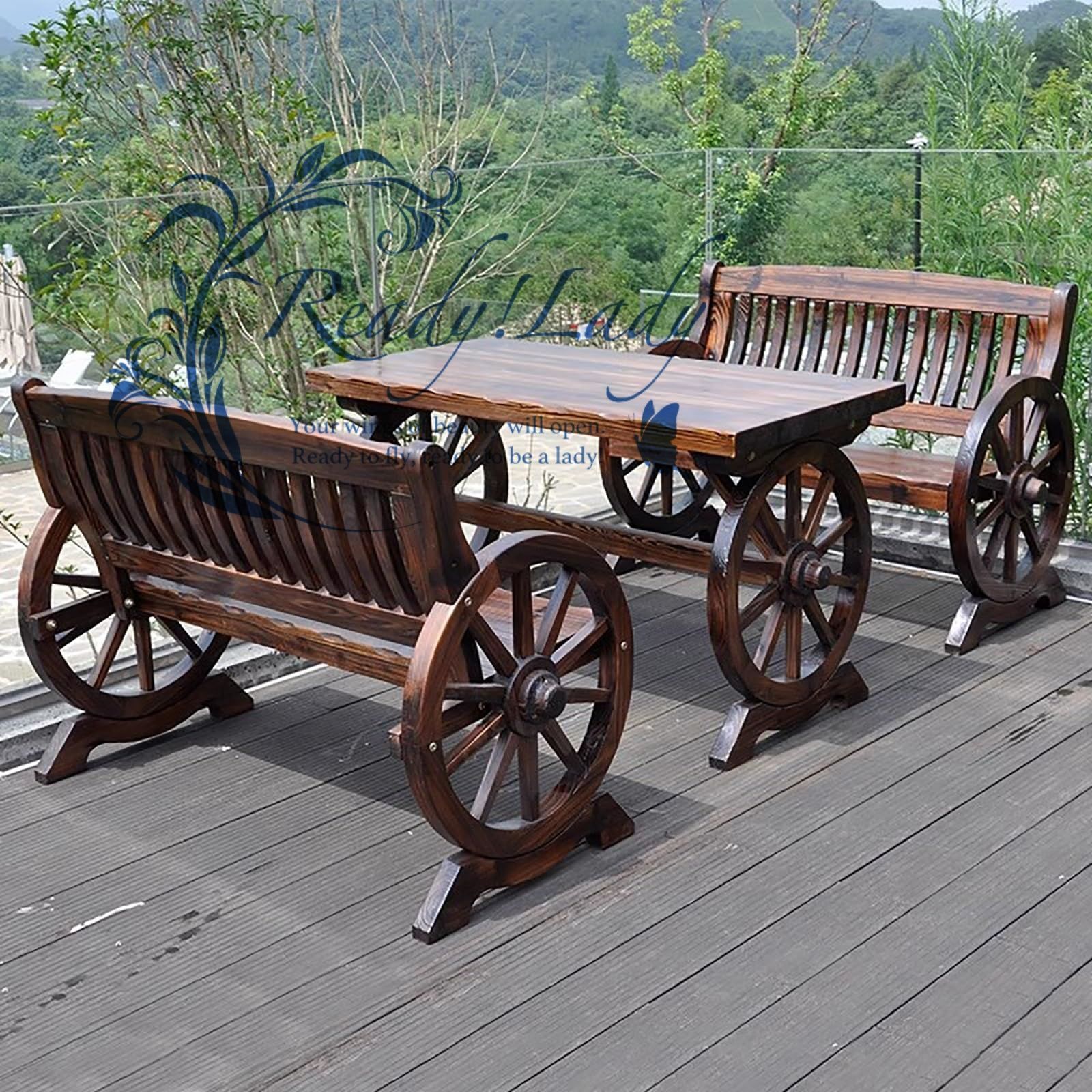 LOWYA ダイニングテーブル ヴィンテージ風 ライトブラウン 幅120cm