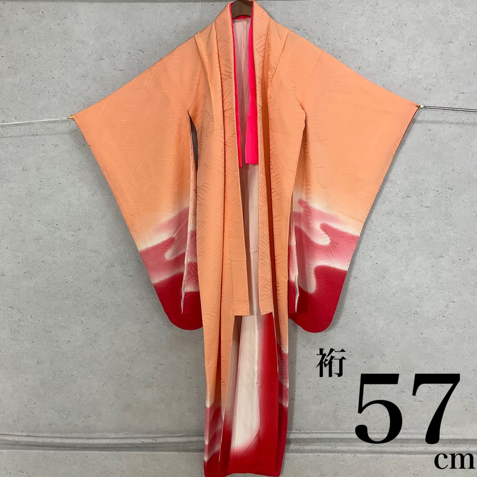 kimono+one◆美品◆7歳くらい様◆女の子着物◆七五三◆正絹◆袷◆半襟付き◆袖無双◆裄57肩丈140◆七五三お詣り女の子着物こどものひお正月卒業式十三詣り◆G56