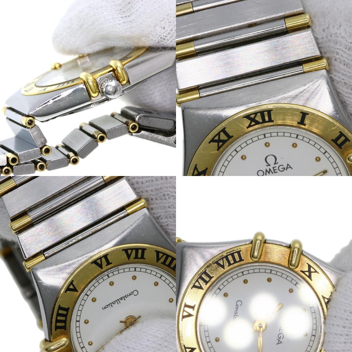 OMEGA オメガ コンステレーション フラットベゼル 腕時計 SS コンビ 
