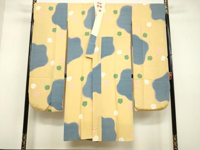 平和屋着物○振袖用長襦袢 袷 舞梅文 半衿刺繍 正絹 逸品 DAAV8596tw  