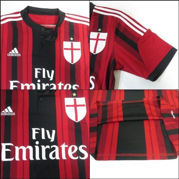 古着 メンズL adidas/アディダス ACミラン 14/15 レプリカ ホーム