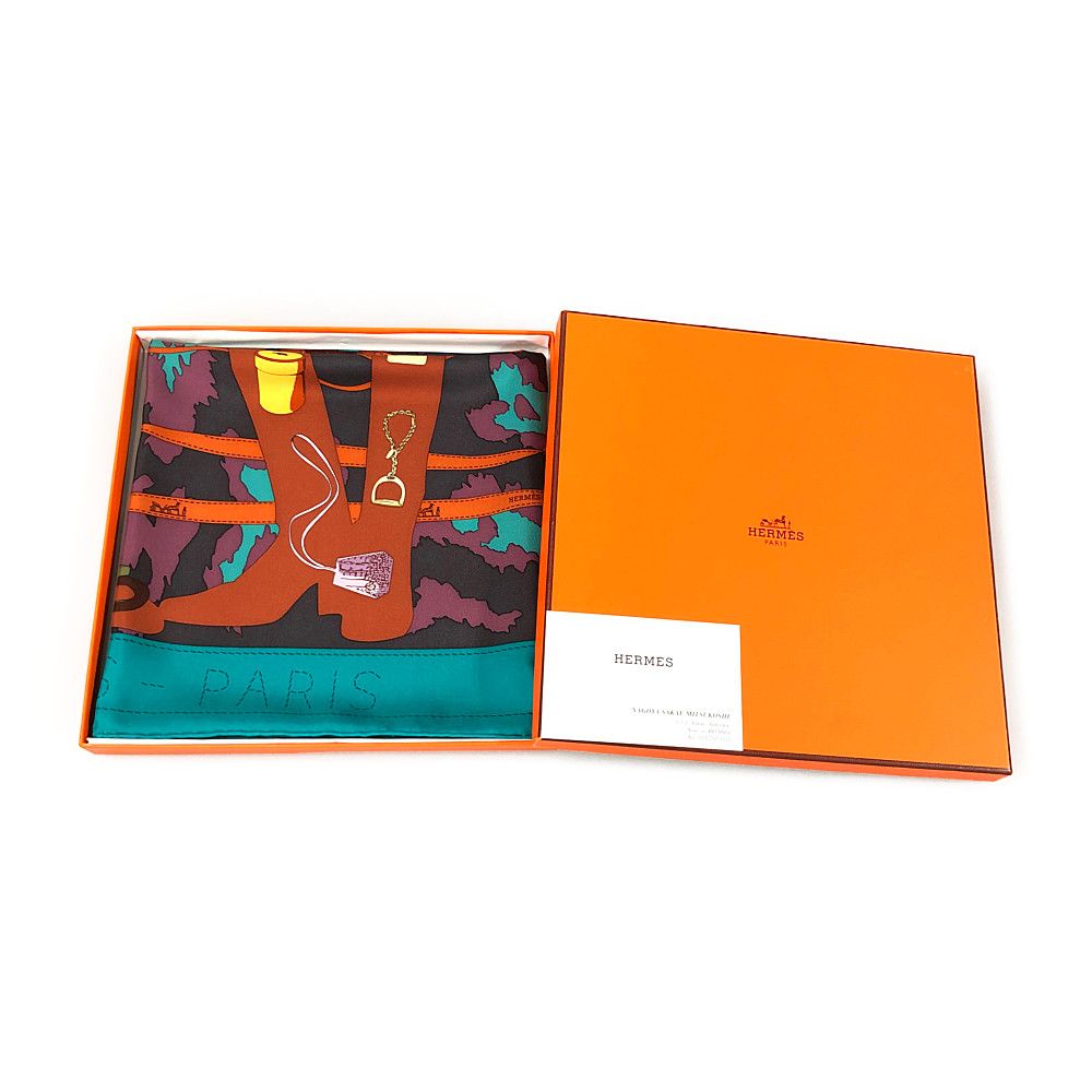 HERMES エルメス シルク スカーフ カレ90 Monsieur et Madame