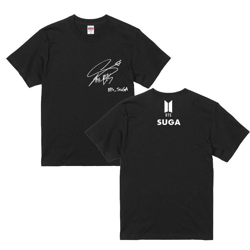 SUGA シュガ BTS 防弾少年団 Tシャツ 男女兼用 綿100％ ブラック 韓流 ...