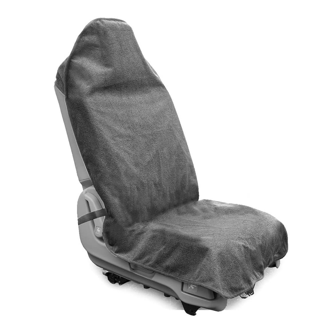 新品 シートカバー 車用 防水 汚れ防止 柔らか生地 フロント席 軽/普通車対応 ズレにくい 丸洗い可能 シート保護 すべり止め加工 取付簡単 (グレー)