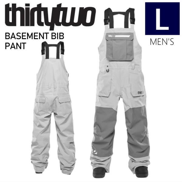 24-25 THIRTYTWO BASEMENT BIB PNT CHARCOAL Lサイズ メンズ スノーボード スノボウェア パンツ PANT 型落ち 日本 ◎