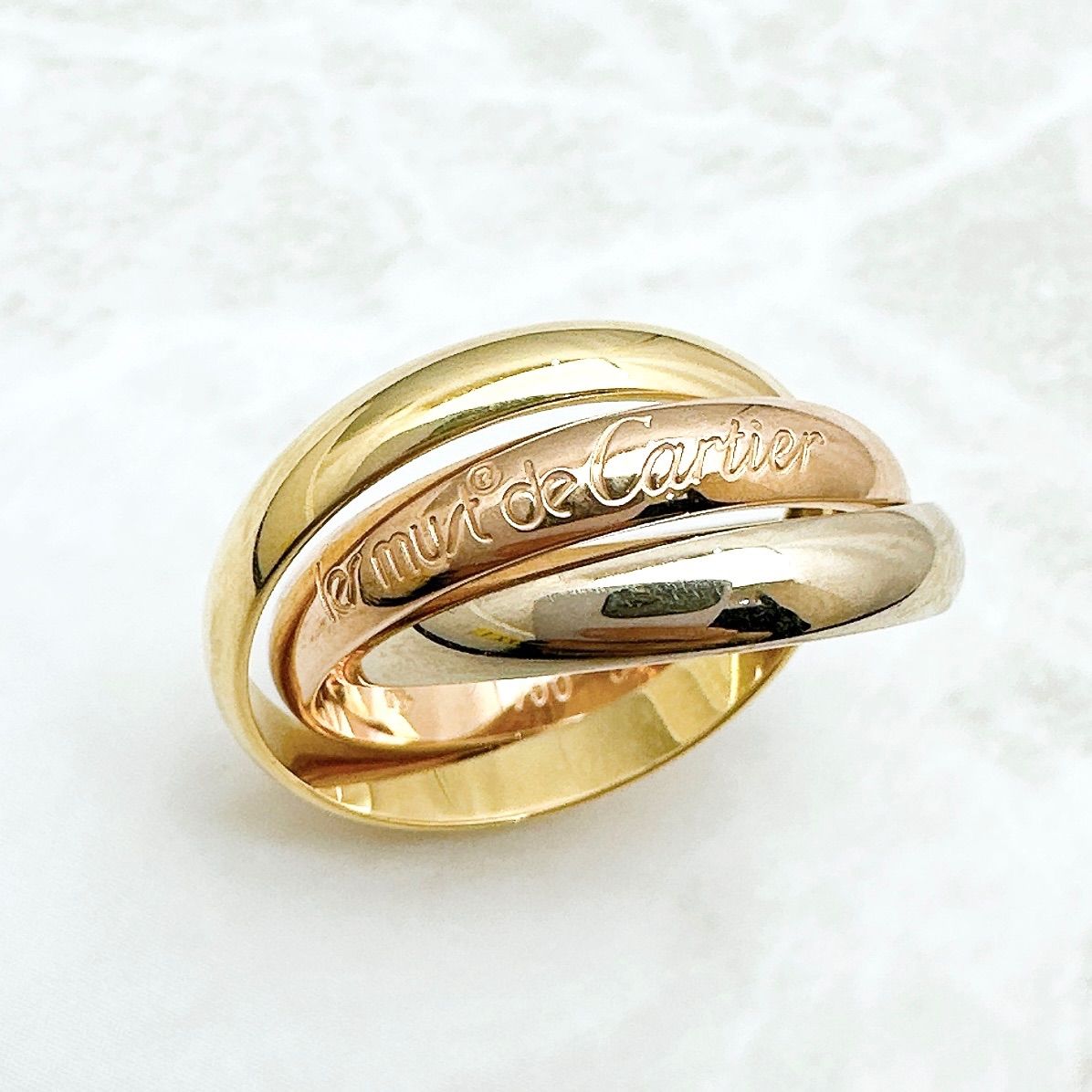 トリニティリングスリーカラークラシック Cartier - カルティエ トリニティリング スリーカラー