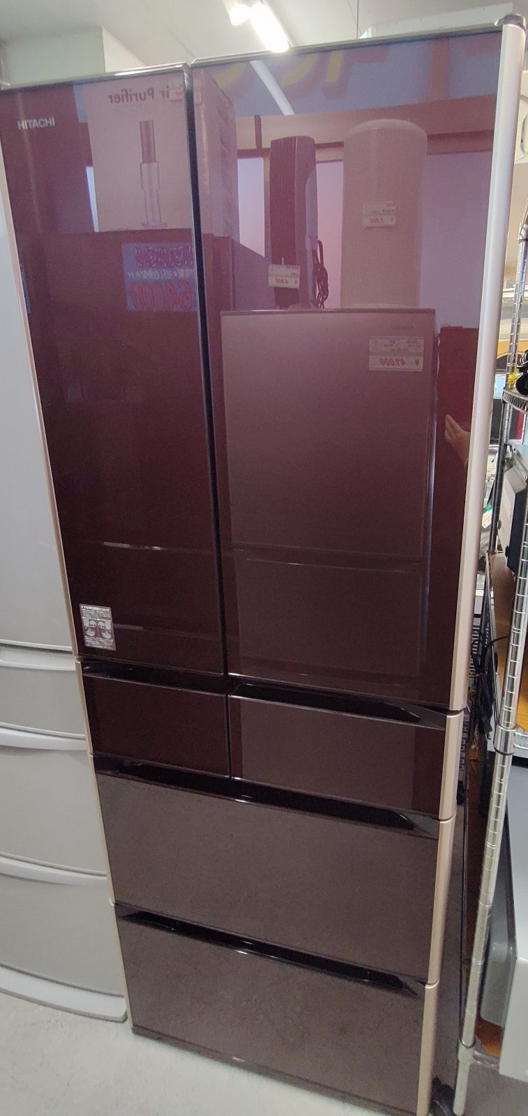 ◎ HITACHI 冷蔵庫 6ドア R-XG5100G 2017年製 冷蔵庫日立 363L 5ドア 冷蔵