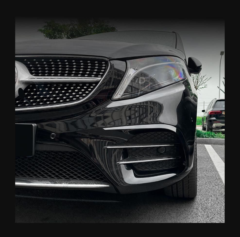 ベンツVクラスW447純正フロントバンパーメッキモールAMGライン