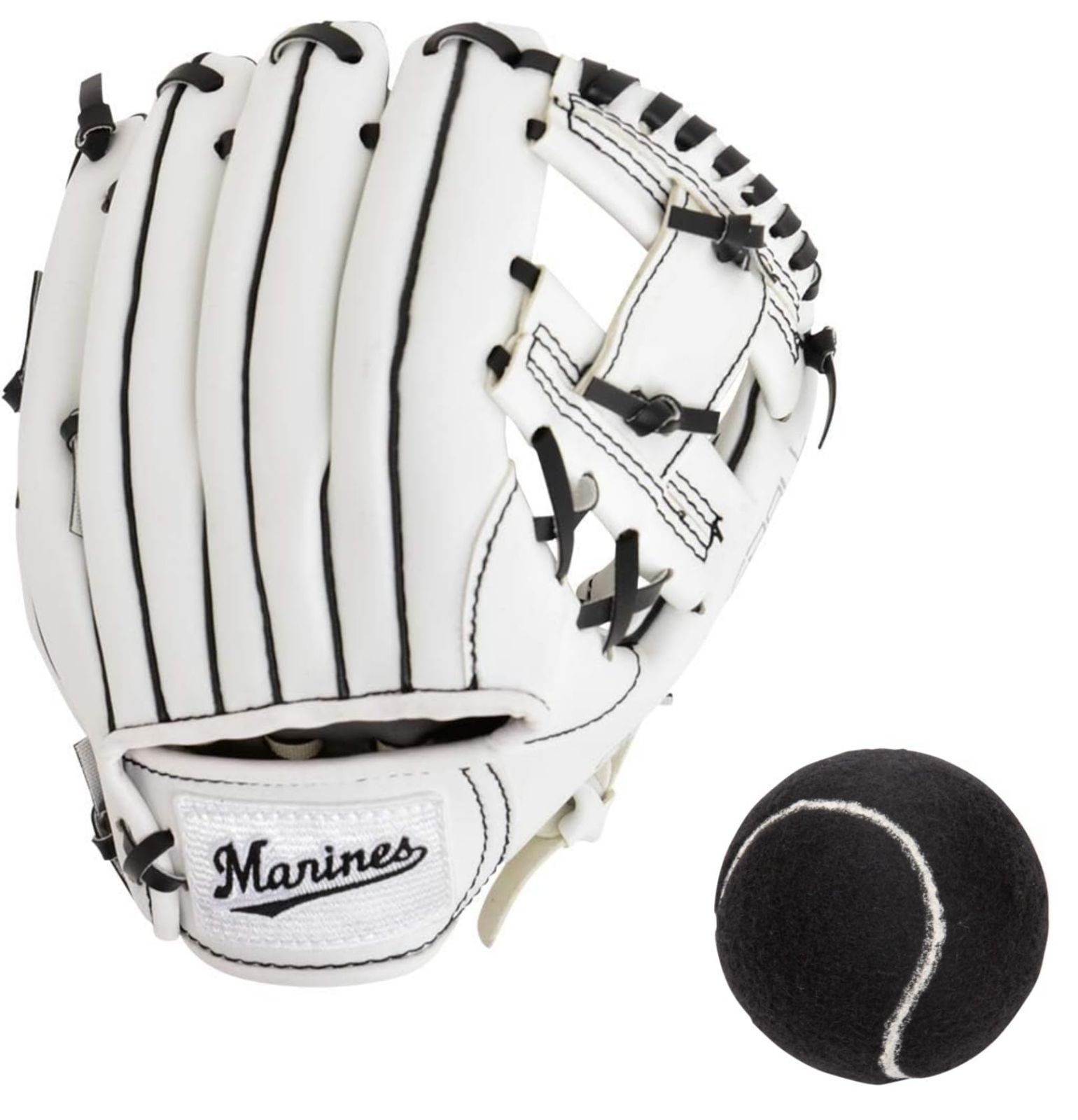 【在庫セール】千葉ロッテマリーンズ×GP(ジーピー) 野球 幼児用 グローブ マジックキャッチ 8インチ やわらかいボール付属 ホワイト 右投げ/左投げ