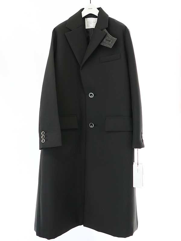 sacai サカイ 23AW Suiting Bonding Coat スーチングボンディングコート 23-06891 ブラック 1 - メルカリ