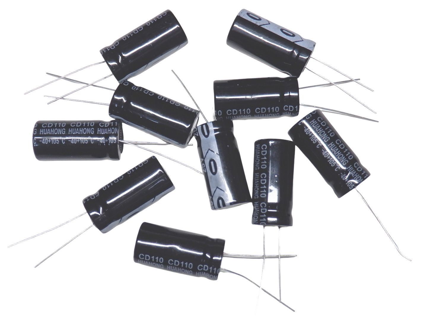 250V 10μF 5個 電解コンデンサ 105℃ ±20% - メルカリ