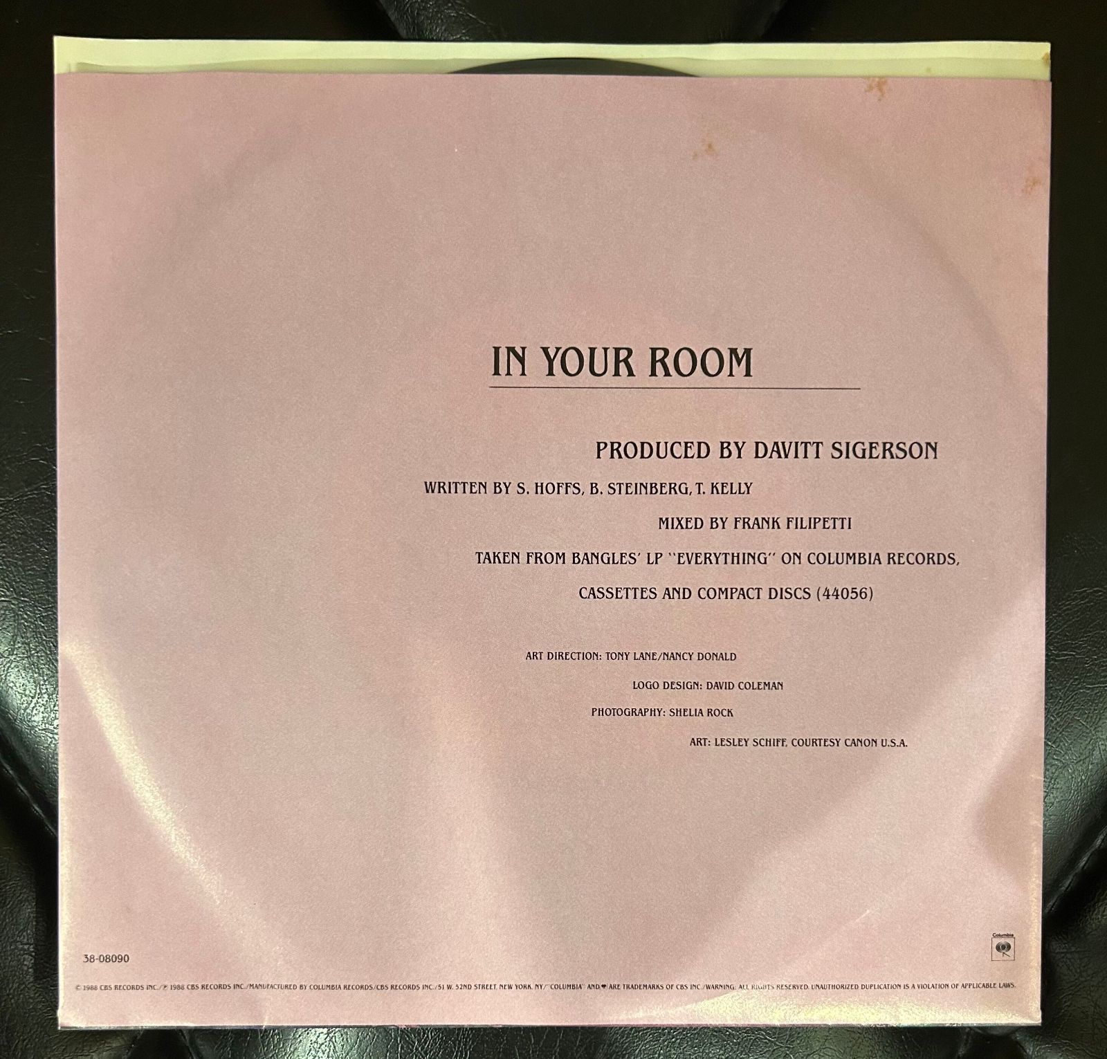 輸入盤EP】Bangles「In Your Room」 7インチ レコード バングルズ 