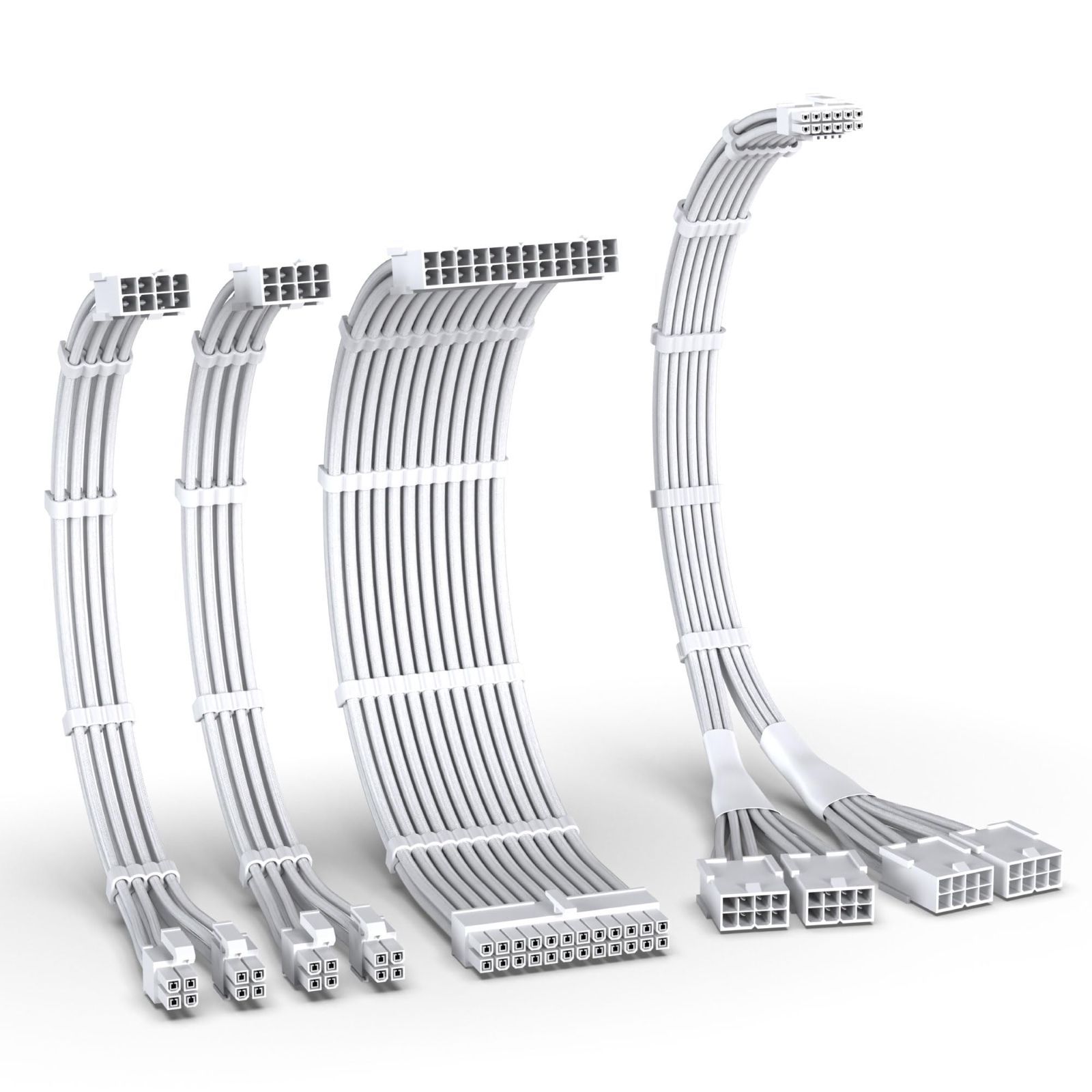 新品 EZDIY-FAB PCIe 5.0 12VHPWR 電源専用 PSUケーブル 延長スリーブケーブル、24ピン ATX/(4+4) ピン EPS/16 ピン (12+4) - 4X PCIE 8 ピンPCIE、電源ケーブル延長 GPU RTX4090/4