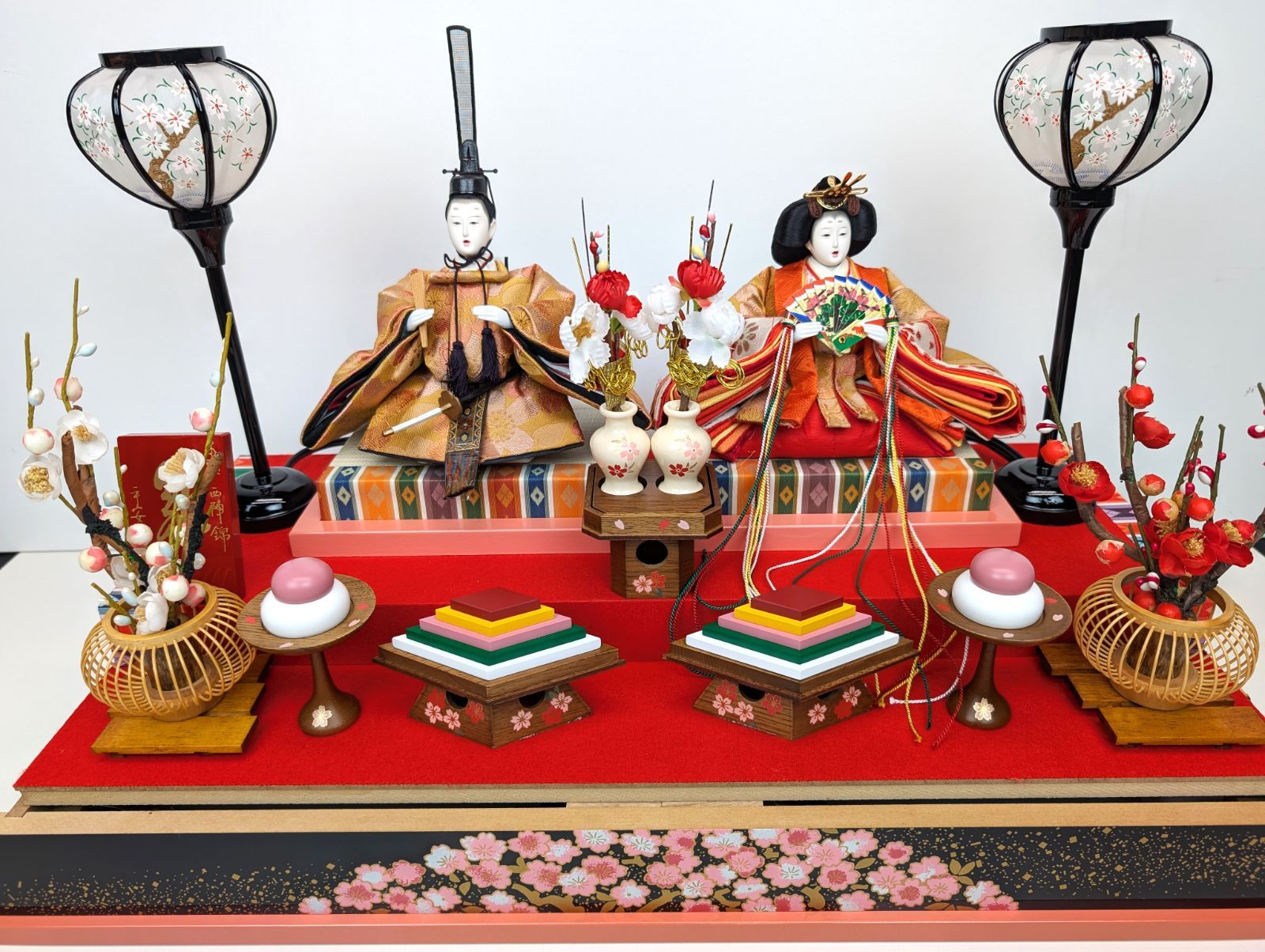 販売済み 【ひな人形】親王ケース飾り 210刺繍 ※ 展示品