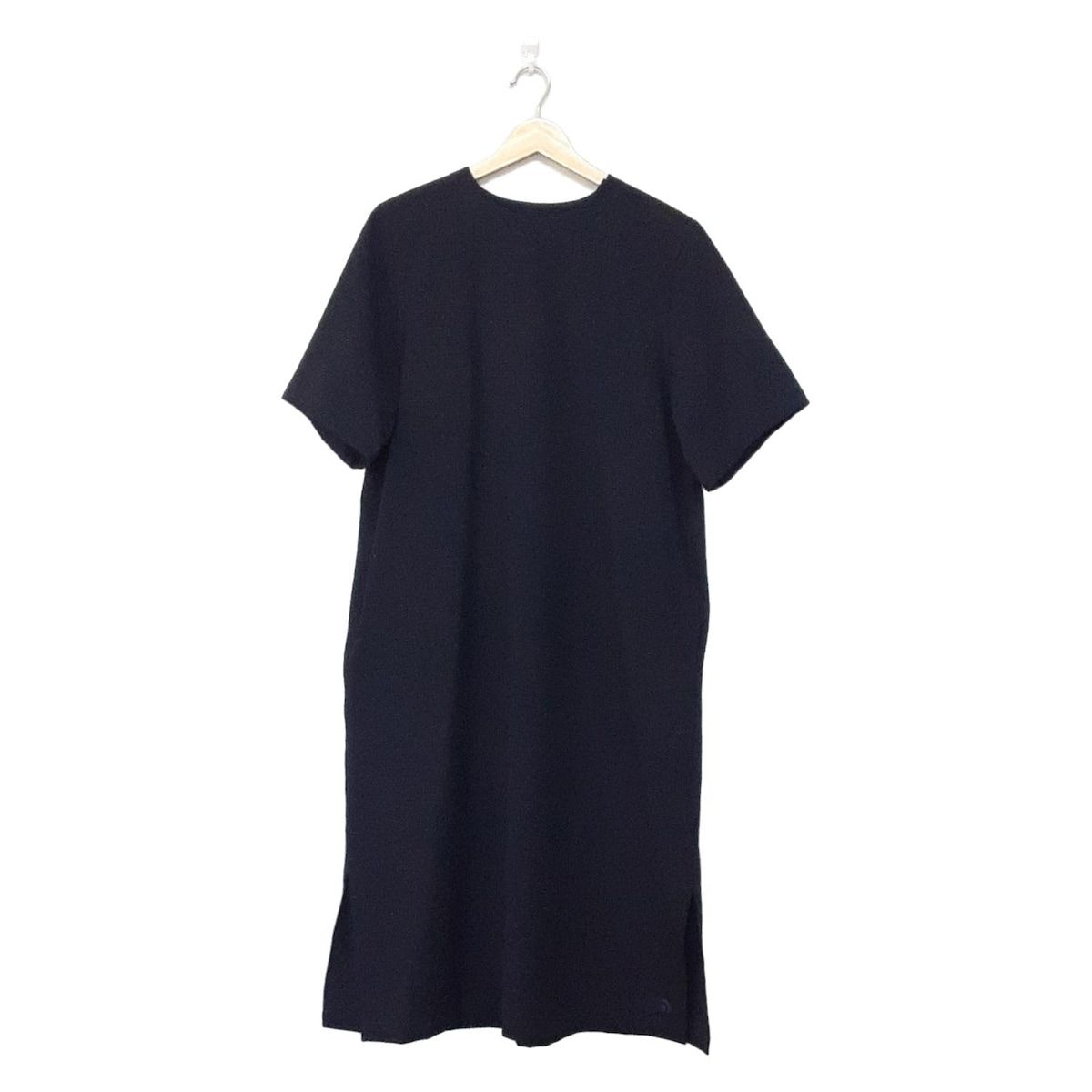 THE NORTH FACE ノースフェイス ワンピース サイズL レディース - ダークネイビー クルーネック 半袖 ロング