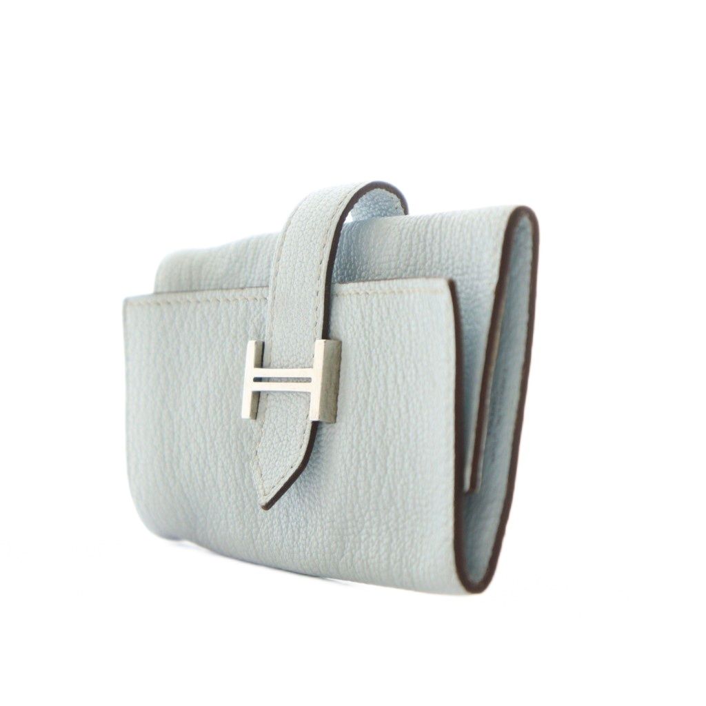 【美品】HERMES エルメス　べアン 4連キーケース　ブルー　W刻印 HERMES エルメス キーケース ベアン 4連キーケース ブルード