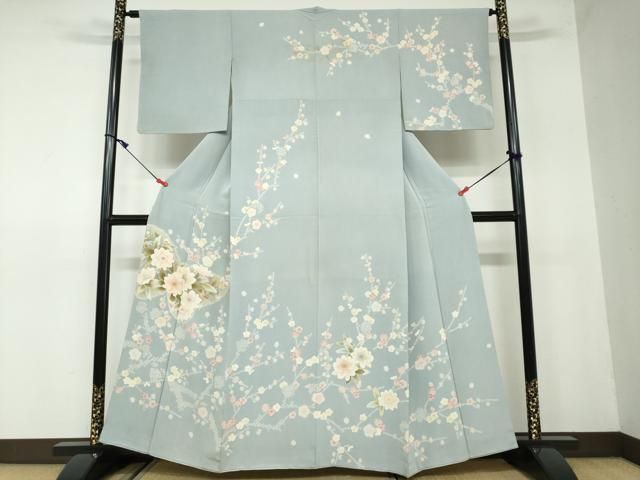 平和屋着物○訪問着 絞り 辻が花 流水舞蝶文 暈し染め 金彩