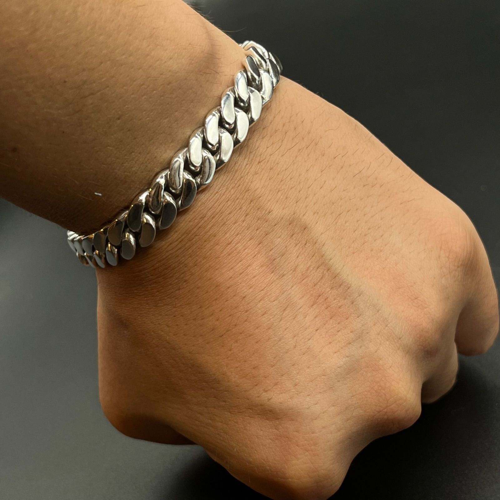 AVALANCHE 喜平マイアミシルバー925チェーンリンクブレスレット silver