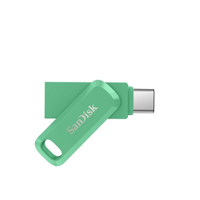 SanDisk 128GB ウルトラデュアルドライブ Go USB Type-Cフラッシュドライブ-最大400MB|秒 アブサングリーン-SDDDC3-128G-G46AG