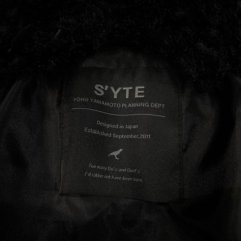 S'YTE Yohji Yamamoto 22AW Poudre Fur Roof Top shawl collar coat