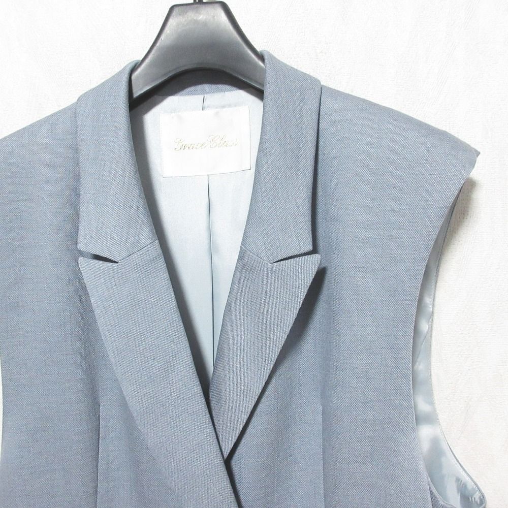 良品 23AW Grace Class グレースクラス テーラードロングジレコート 