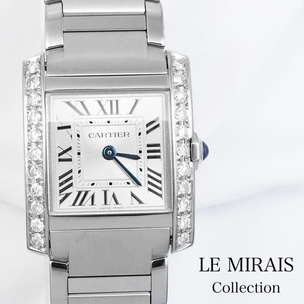 保証書付】カルティエ タンクフランセーズ 現行 SM SS シルバー文字盤  