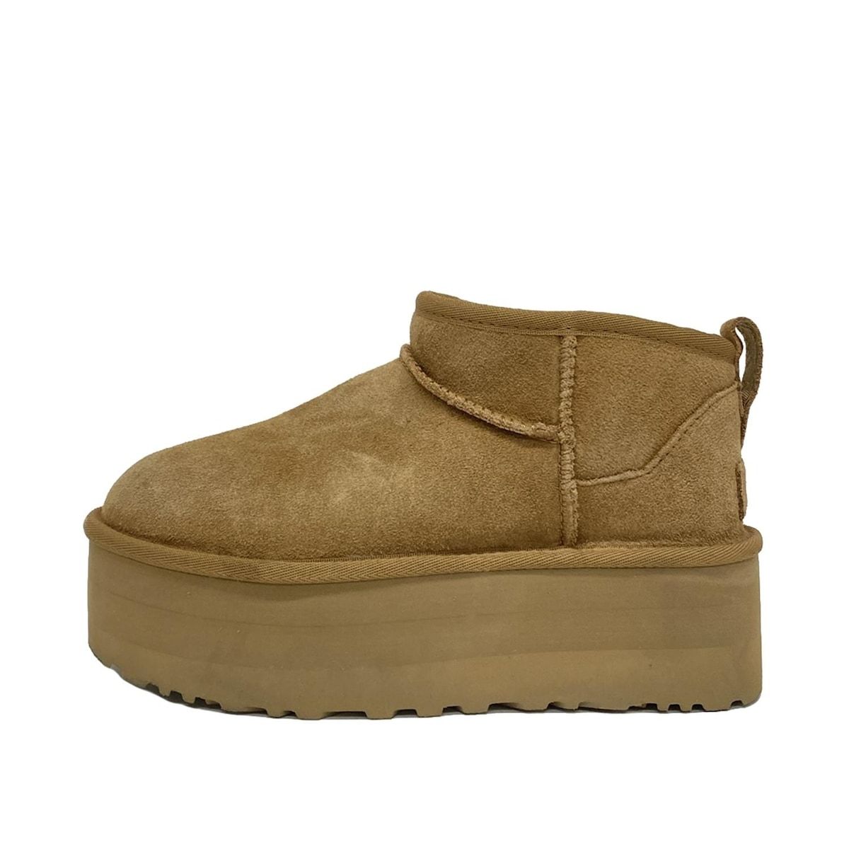 UGG アグ ショートブーツ JAPAN 22 レディース クラシック ウルトラ ミニ プラットフォーム 1135092 ライトブラウン ムートン