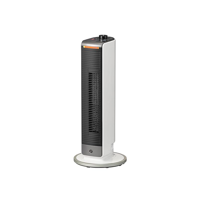 コイズミ 電気ファンヒーター ホット-クール ミニ 送風 温風 1台2役 人感センサー コンパクト ホワイト KHF-0838|W 1